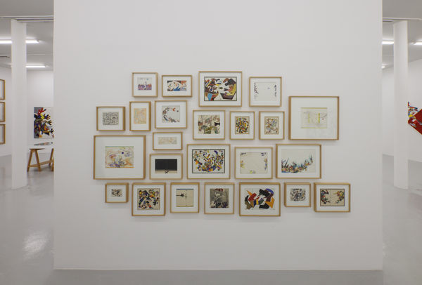 Installation view of Mohsen Vaziri Moghaddam > 100 a solo show of works by Mohsen Vaziri Moghadam.