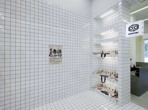 Installation view of Mohsen Vaziri Moghaddam > 100 a solo show of works by Mohsen Vaziri Moghadam.