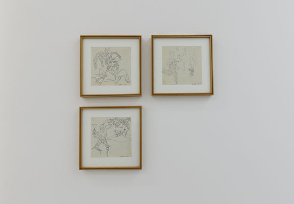 Installation view of Mohsen Vaziri Moghaddam > 100 a solo show of works by Mohsen Vaziri Moghadam.