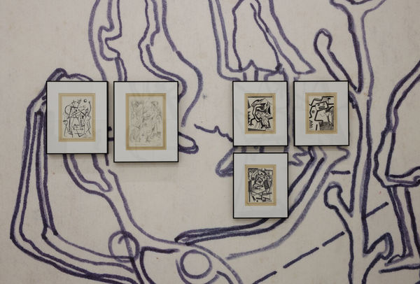 Installation view of Mohsen Vaziri Moghaddam > 100 a solo show of works by Mohsen Vaziri Moghadam.