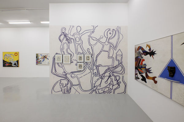 Installation view of Mohsen Vaziri Moghaddam > 100 a solo show of works by Mohsen Vaziri Moghadam.
