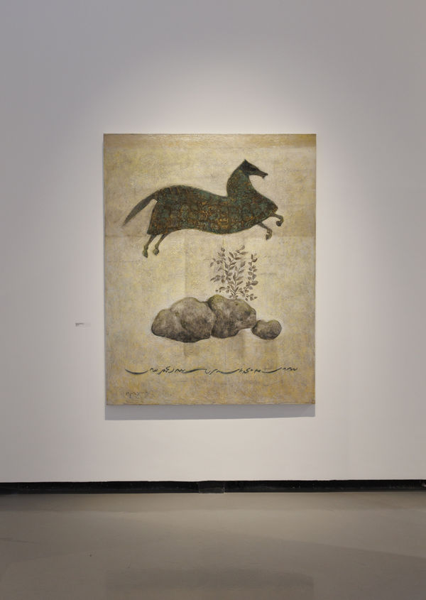 Installation view of "Landscape of the Minds" A group exhibition curated by Shahed Saffari of works by (Hadi Alijani) ,(Pooya arianpour),(Dorsa Asadi),Seroj Barseghian),(Mohsen Folladpour),(Omid Halaj),(Meghdad Lorpour),(Mohammad Hossein Maher),(Mehrdad Mohebali),(Elham Nafisi),(Asal Peyrovi),(Morteza Pourhosseini),(Ali Akbar Sadeghi),(Kolsum Salehi),(Nasim Shoja) .