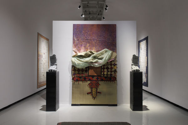 Installation view of | Four-Seasons | Shah Abbas and His Page Boy a solo exhibition of works by Fereydoun Ave.