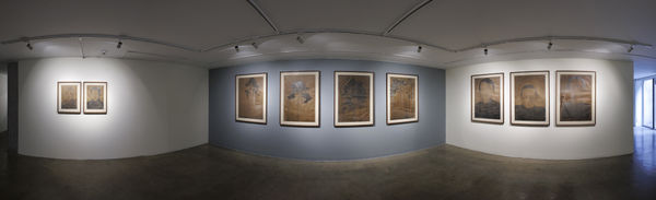 Installation View of Folded In a solo presentation of works by Kolsum Salehi.