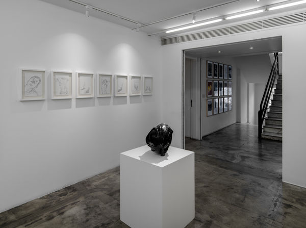 Installation view of To Be Made Flesh Again After James Baldwin a solo presentation of works by Reza Aramesh.