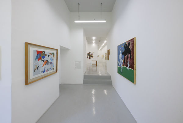 Installation view of Mohsen Vaziri Moghaddam > 100 a solo show of works by Mohsen Vaziri Moghadam.