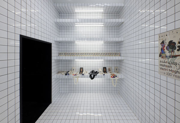 Installation view of Mohsen Vaziri Moghaddam > 100 a solo show of works by Mohsen Vaziri Moghadam