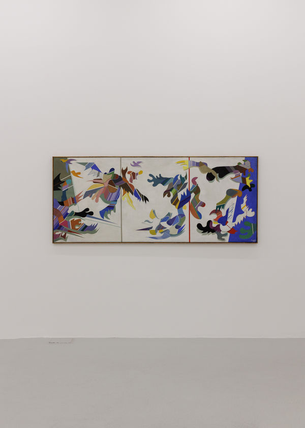 Installation view of Mohsen Vaziri Moghaddam > 100 a solo show of works by Mohsen Vaziri Moghadam.