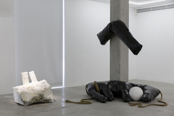 Installation view of "The Playground, Where Material and Intervention Meet" at Dastan's Basement | Photo by: Matin Jameie