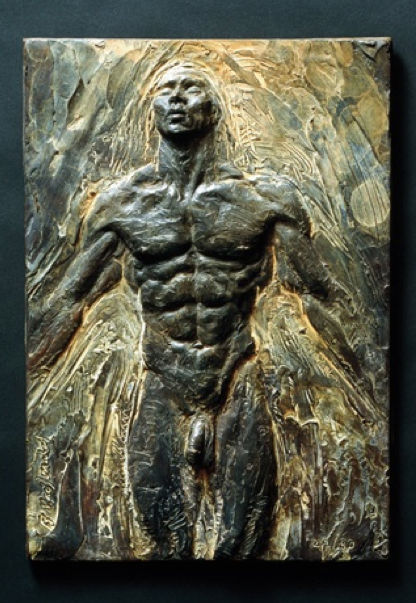 Male Nude Athlete, Bas Relief I (Front)
