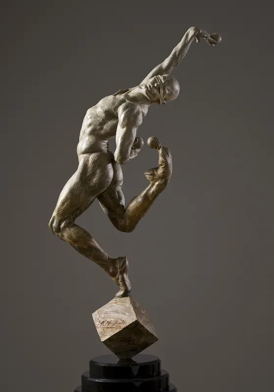 Leap of Faith, Third, 2008 Richard MacDonald Bronze 31 x 9.75 x 13.5"