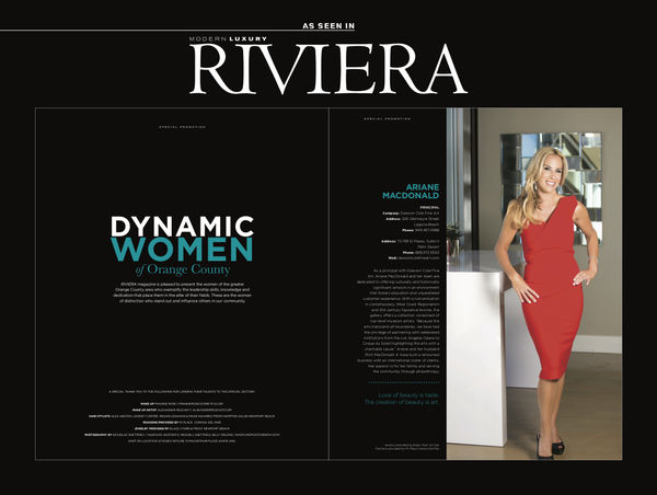 Riviera Magazine: Dynamic Women of Orange County