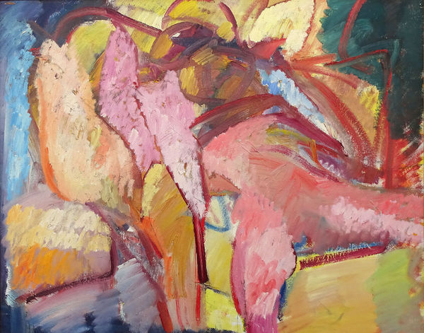 The Lovers, 1970–72 Oil on board 120 x 150cm