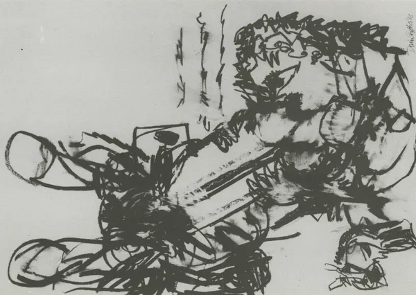 Titania and Bottom. Study, 1986 Charcoal on paper 33 x 23.5cm