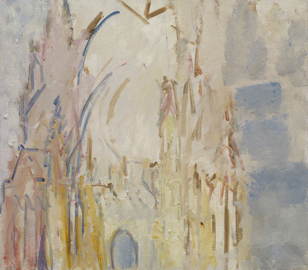 West Front, Exeter Cathedral, 1988 Oil on canvas 76 x 86cm