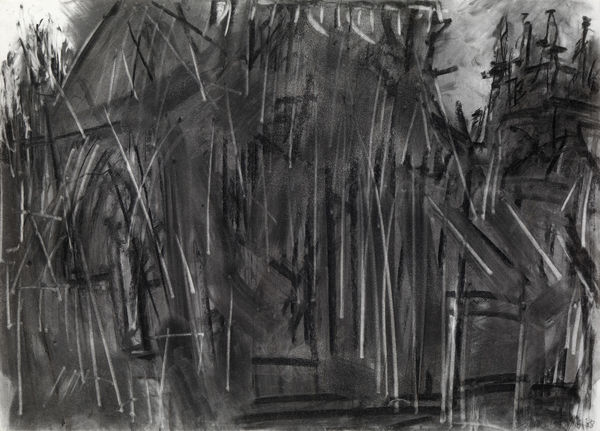 York Minster, 1988 Charcoal on paper