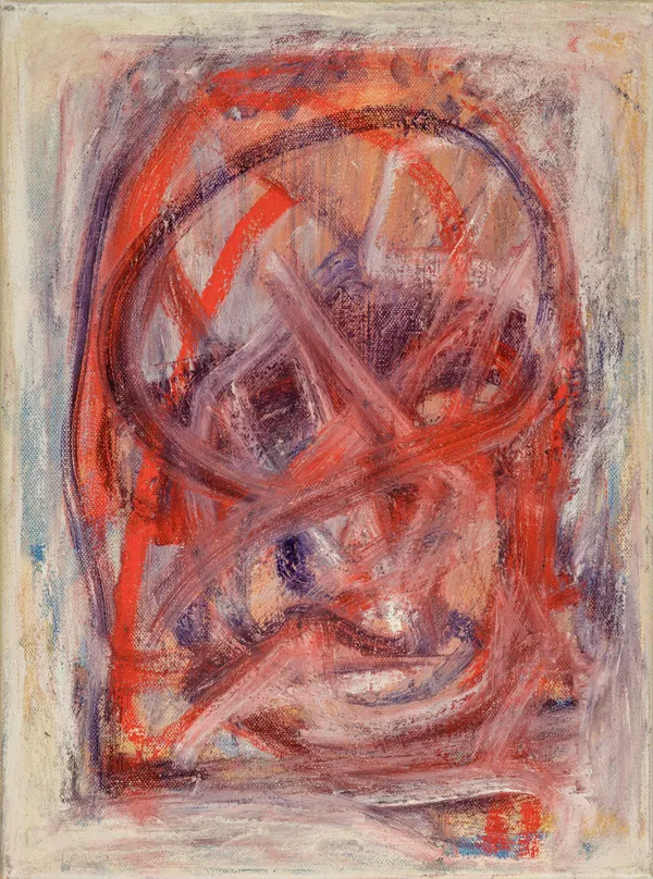 Improvisation on the Life Mask of William Blake, 2007–11 Oil on canvas 40.6 x 30.5cm