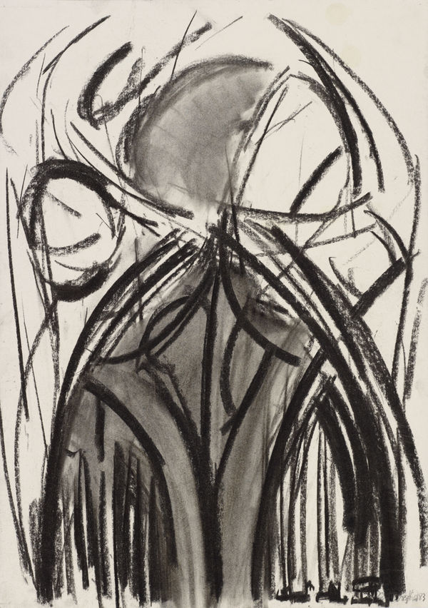 The Great Crossing, Wells Cathedral 1, 1983 Charcoal on paper 59.2 x 42cm Arts Council Collection, Southbank Centre, London