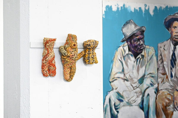 Los Colorinches, 2021, Hand woven, naturally dyed corn husk, varying dimensions