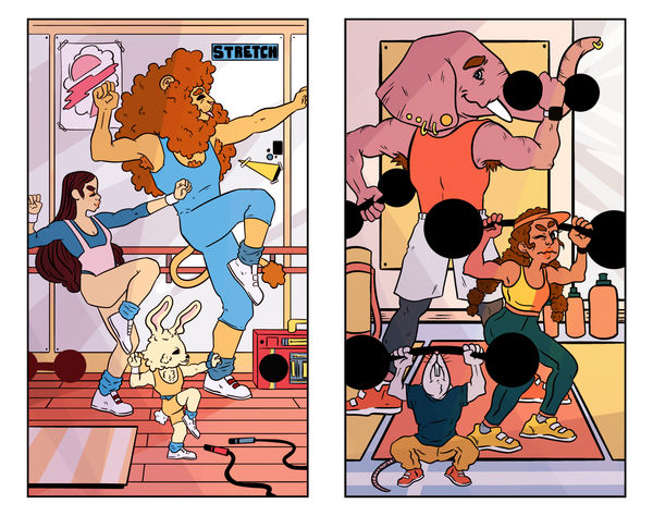 Funky Fitness, 2020, Digital, 11" x 8.5"