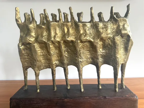 Krishna Reddy, Untitled/Demonstration (with multiple figures), 1968