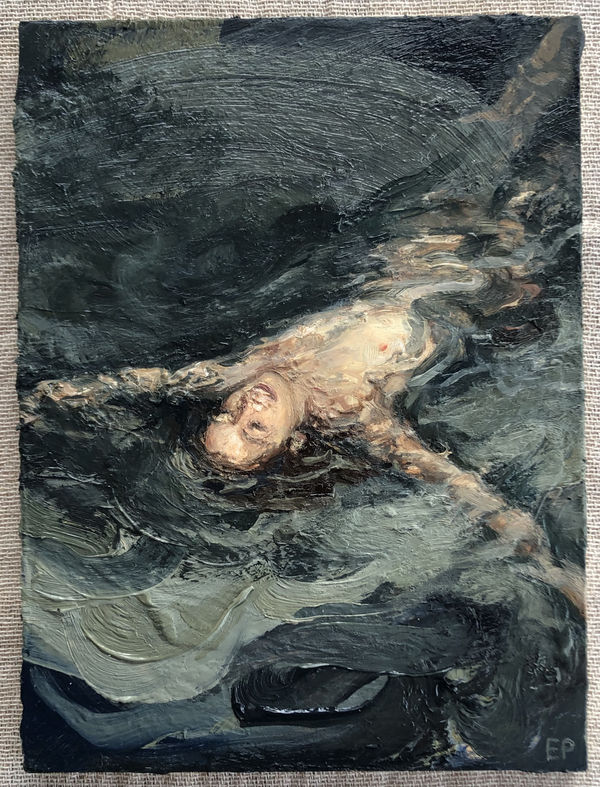 The Starfish , 2020 Oil and beeswax on panel 20 x 15cm