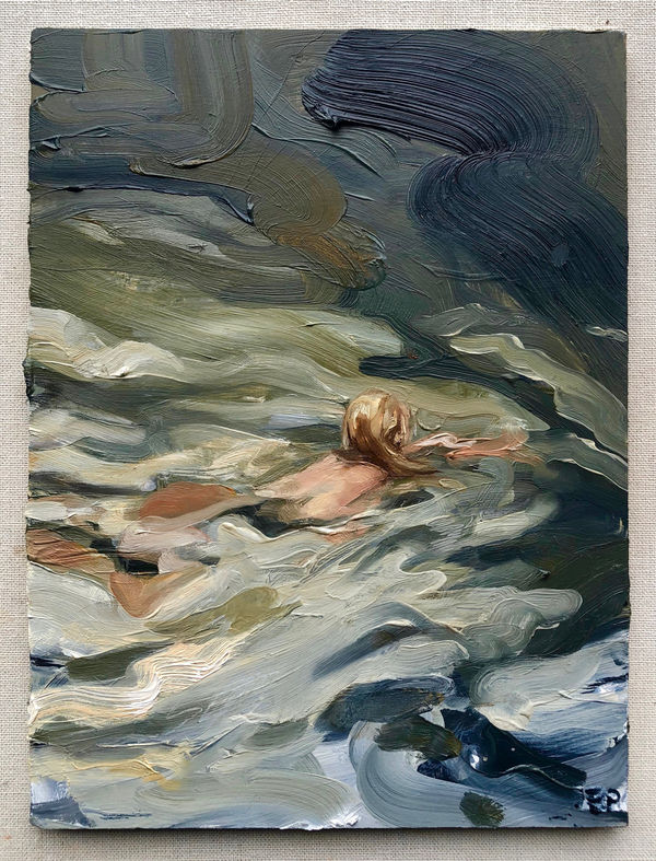 Silky Waters, 2020 Oil on panel 20 x 15cm