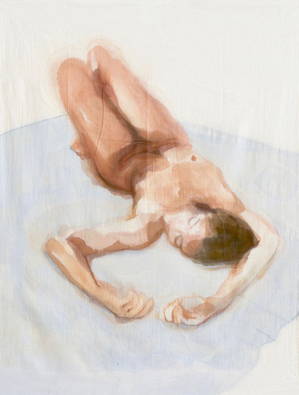 Wiped Out, 2019 Watercolour on muslin 100 x 79cm