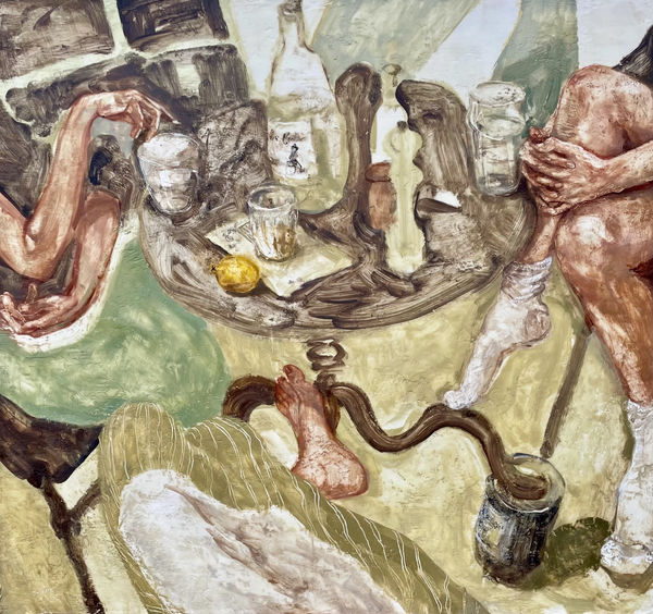 Snail Ate My Post, 2024 Beeswax and oil on panel 99 x 93cm