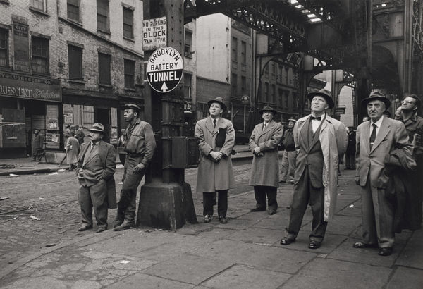 Vivian Cherry - Watching the tearing down of the Third Avenue El, New York, from the Third Avenue El Series, 1955