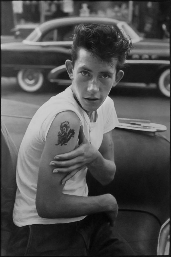Bruce Davidson - Untitled, (Boy Showing Tattoo on Arm) from Brooklyn Gang, 1959