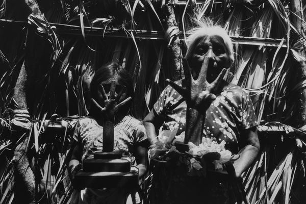 Graciela Iturbide (1942-) "Manos ponderosas, Juchitán," 1986 gelatin silver print
