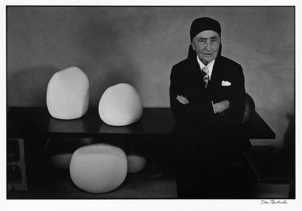 Dan Budnik (1933-2020) "Georgia O’Keeffe with 3 pots by Juan Hamilton, Ghost Ranch, New Mexico, March 1975"