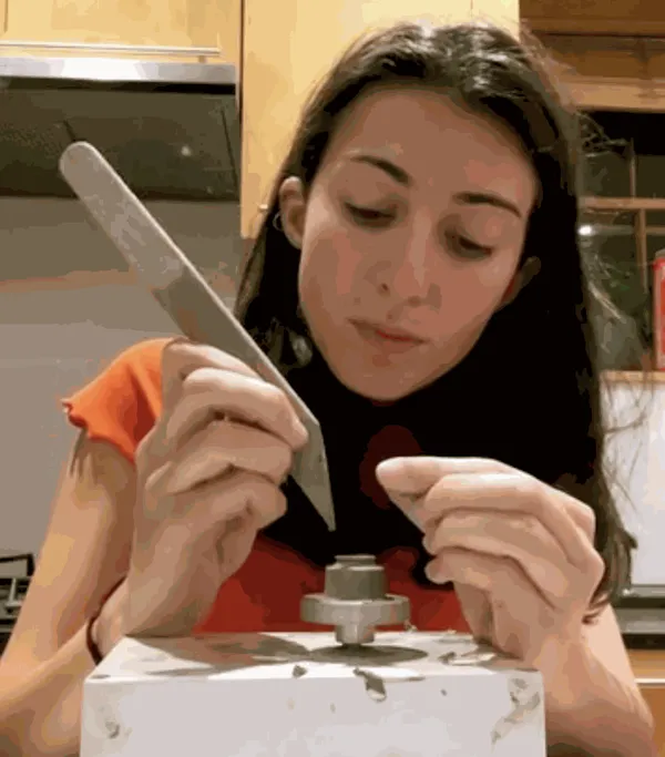 Throwing on the miniature wheel - 3, September 2020