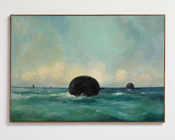 FIONA BANNER AKA THE VANITY PRESS Gatsby, Didot, Capitalist, Myriad, 2016 Found painting, oil on canvas 67.1 x 96.8 cm (unframed)