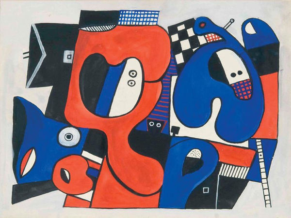 José Gurvich, Formas en azul y naranja N.Y., 1973