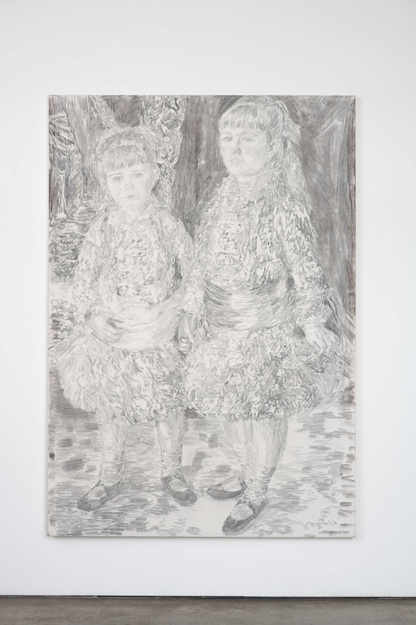 Caetano de Almeida Rosa e Azul, 1999 carvão sobre tela [charcoal on canvas] 230 x 116 cm Ph: Edouard Fraipont