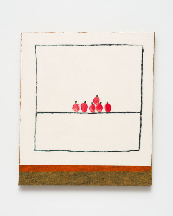 Ana Prata Campo, 2024 óleo e acrílica sobre feltro [oil and acrylic on felt] 60 x 52 x 3 cm 23 5/8 x 20 1/2 x 1 1/8 in (21887) Ph: Edouard Fraipont