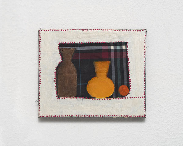 Ana Prata Interior , 2024 óleo e acrílica sobre tecido [oil and acrylic on fabric] 15 x 18 x 3.5 cm 5 7/8 x 7 1/8 x 1 3/8 in (21794) Ph: Edouard Fraipont