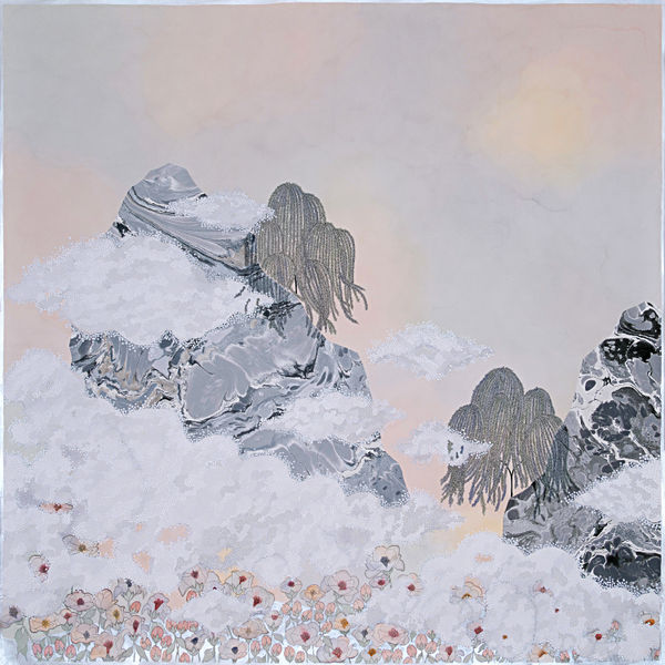 Crystal Liu the fog, "they escaped me" (2021) Ink, Gouache, Watercolor and Collage on Paper 123 x 123 cm