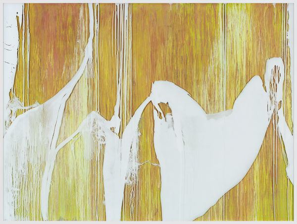 Michael Müller Gabe ohne Tausch (Brain Fucking) (2021) Acrylic, Gesso and Lacquer on Belgian Linen and Glass 183.4 x 243.4 x 7 cm