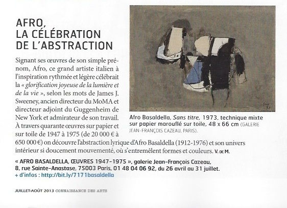 CONNAISSANCE DES ARTS