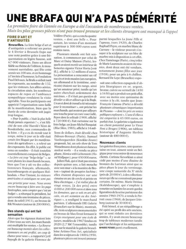 Une Brafa qui n'a pas démérité