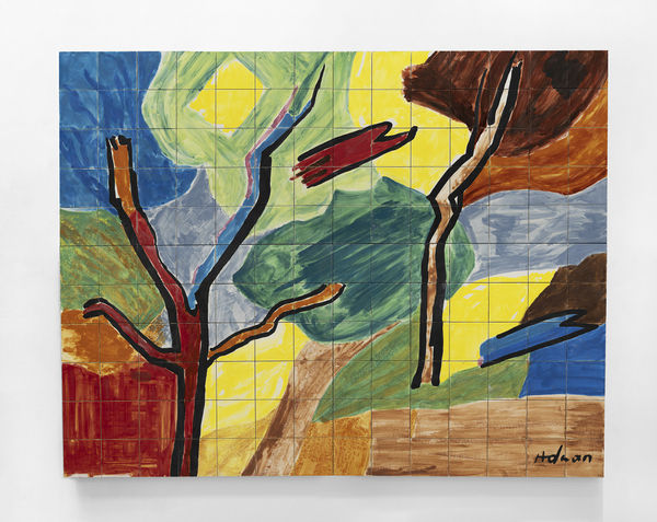 Etel Adnan Morning, 2019 Ceramic 63 x 78.7 inches (160 x 200 cm) GL14598 / W21887