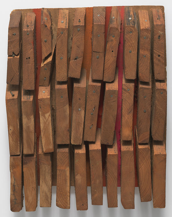 Mildred Thompson Wood Picture, c. 1967 Found wood and nails 20.5 x 15.75 x 2.75 inches (52.1 x 40 x 7 cm)