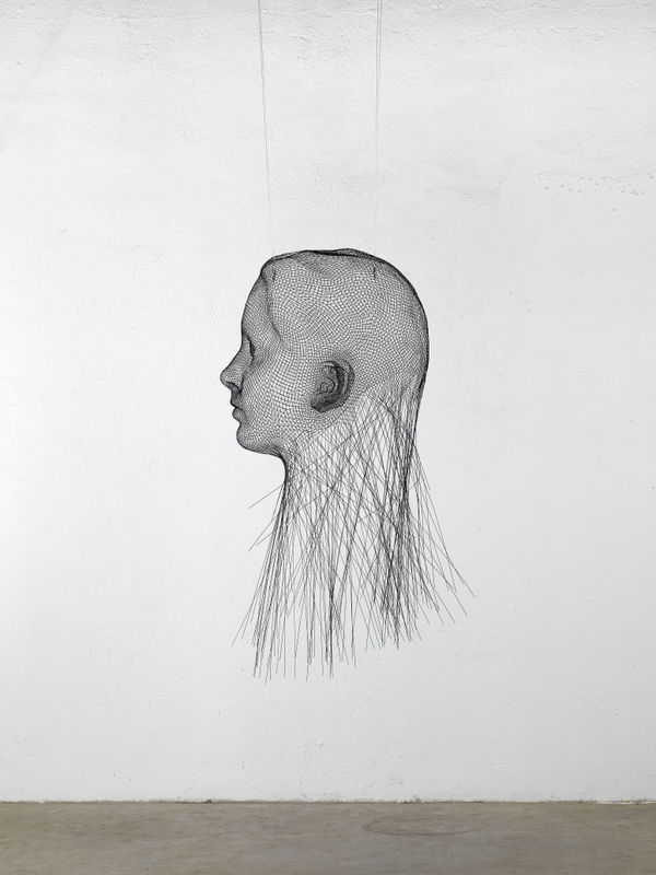 Jaume Plensa Invisible Anna, 2016 Stainless steel 63 x 40.2 x 41.3 inches (160 x 102 x 105 cm)