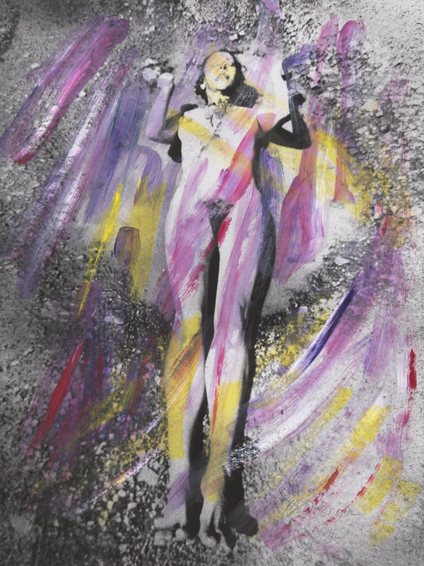 Carolee Schneemann Evaporation - 3 pm, 1974 / 2017-18 Hand-colored inkjet print 38 x 28 inches (96.5 x 71.1 cm)