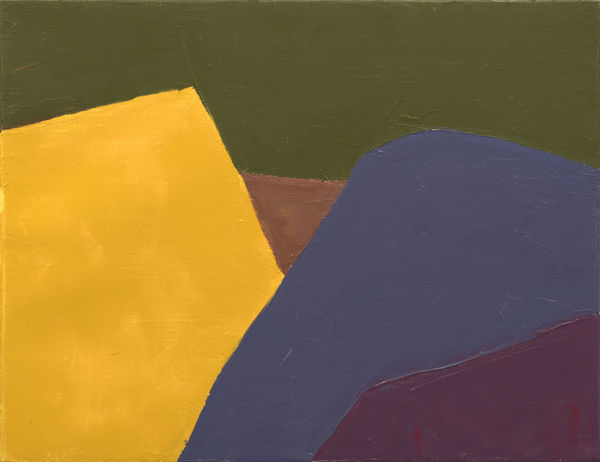 Etel Adnan Untitled, 2016 Oil on canvas 10.6 x 13.75 inches (27 x 35 cm)