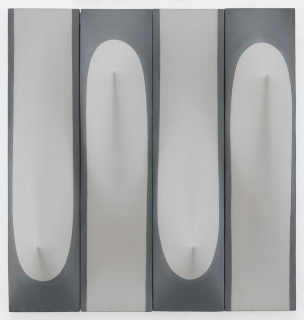 Zilia Sánchez Troyanas, 2016 [Troyans] Acrylic on stretched canvas 23.25 x 22.25 x 4.5 inches (59 x 56.5 x 11.4 cm)