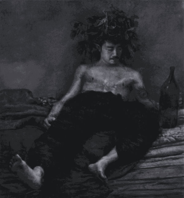 Zhang Yunyao, You, 2017, Signed and dated verso, Graphite on felt, 215 x 200cm, courtesy of the artist, Perrotin and Don Gallery